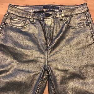 🌸Tinsel Gold & Black Skinny Jeans